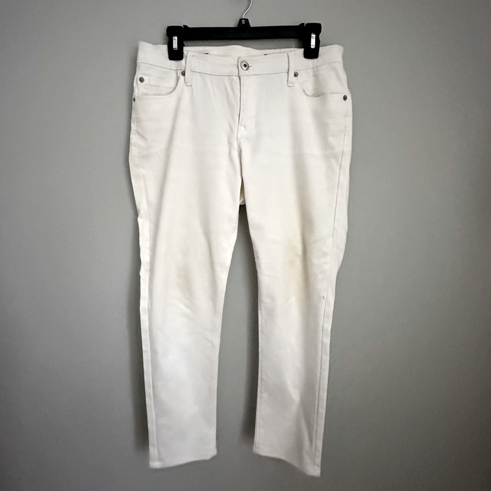 ABS white Capri pants, size 31, ankle length, size 10